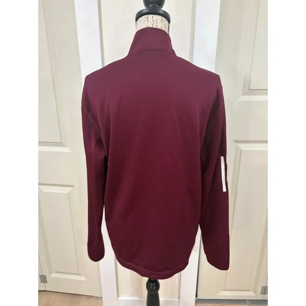 MO State Adidas Burgundy Quarter Zip Athletic Shirt Jacket
